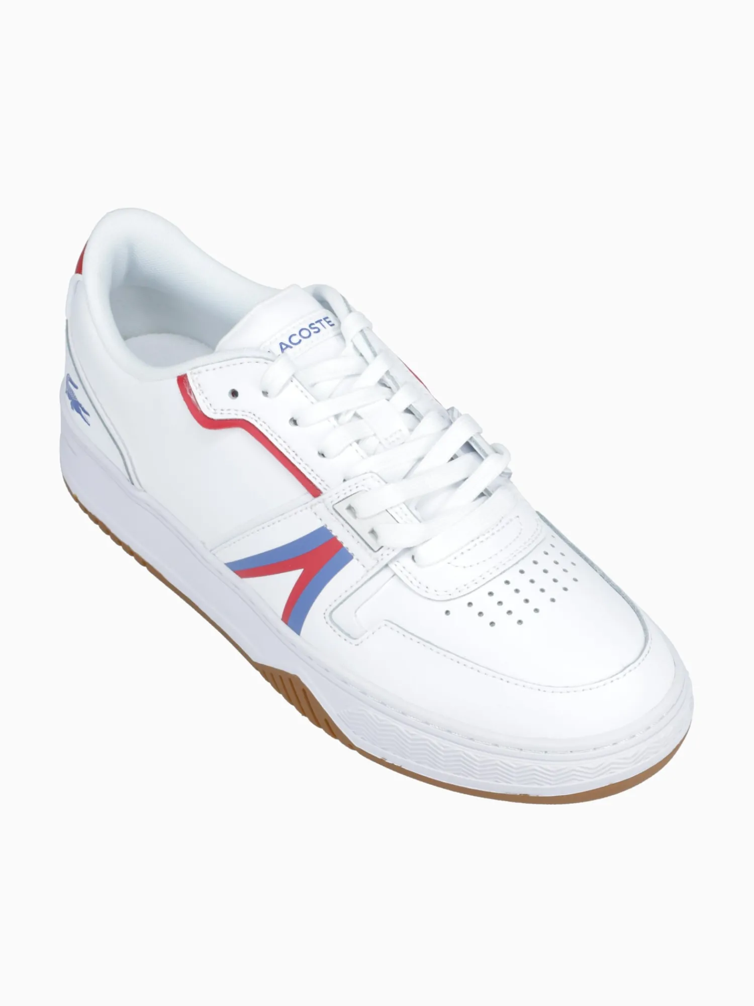 Hot Lacoste l001 124 9 white red blu leather White Multi