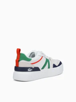 New Lacoste l 002 wht grn leather Multi