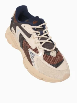 New Lacoste l003 neo brw lt brw textile Brown