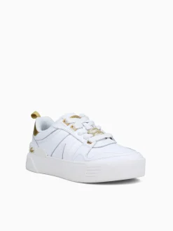 Best Lacoste l002 gold leather White