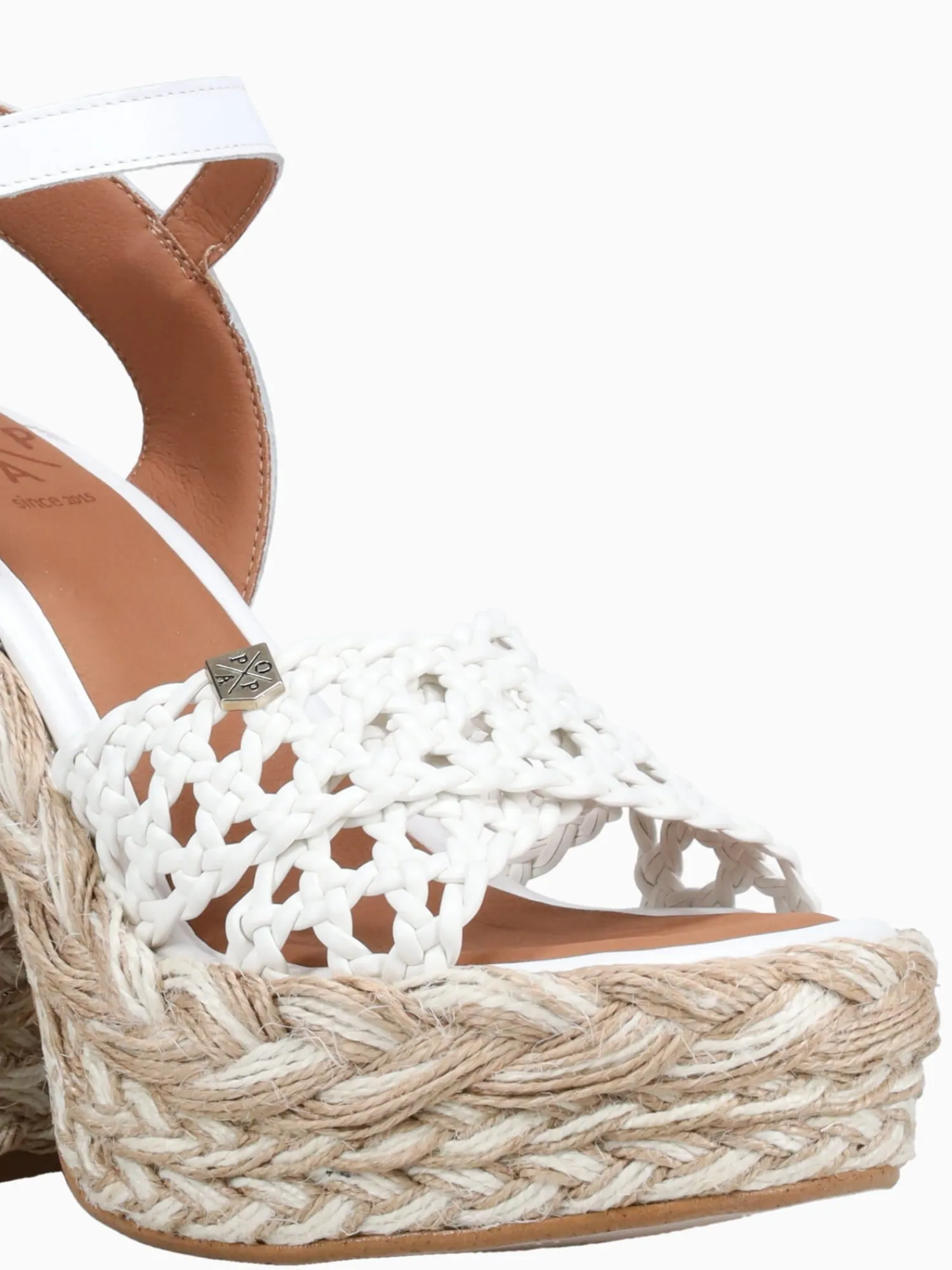New Popa laguna croche blanco leather White