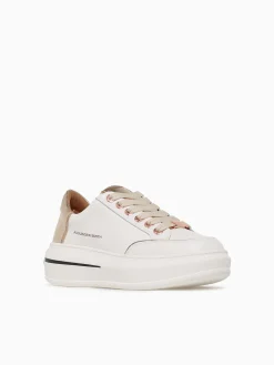 Clearance ALEXANDER SMITH lancaster woman gold leather White
