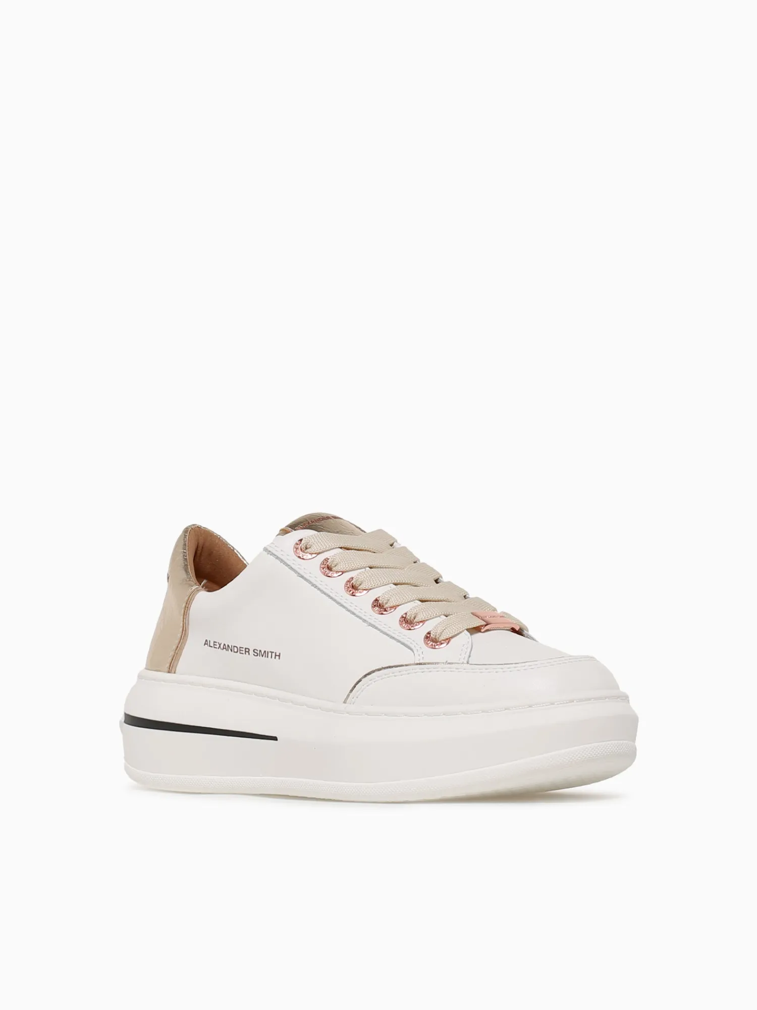 Clearance ALEXANDER SMITH lancaster woman gold leather White