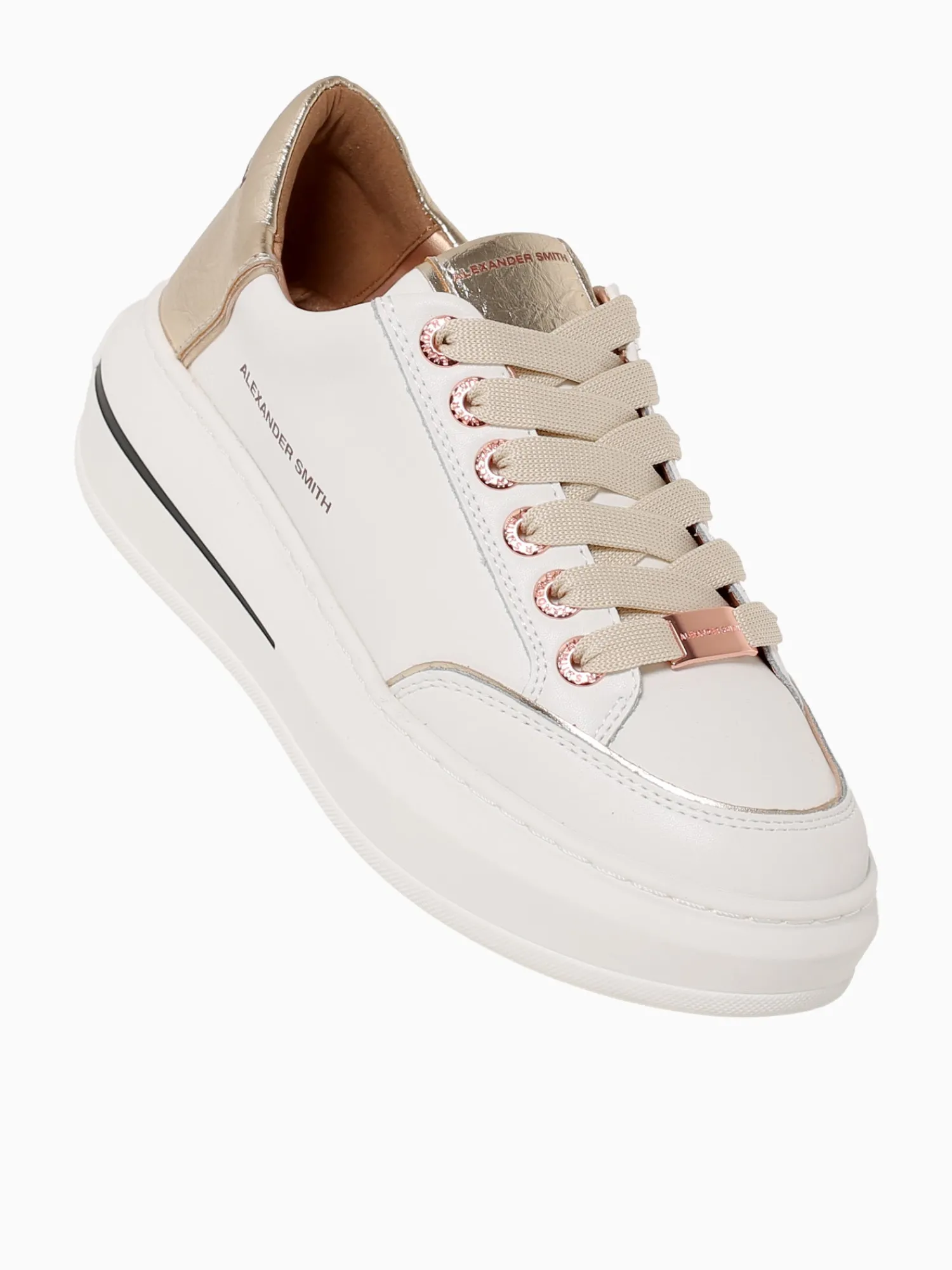 Clearance ALEXANDER SMITH lancaster woman gold leather White