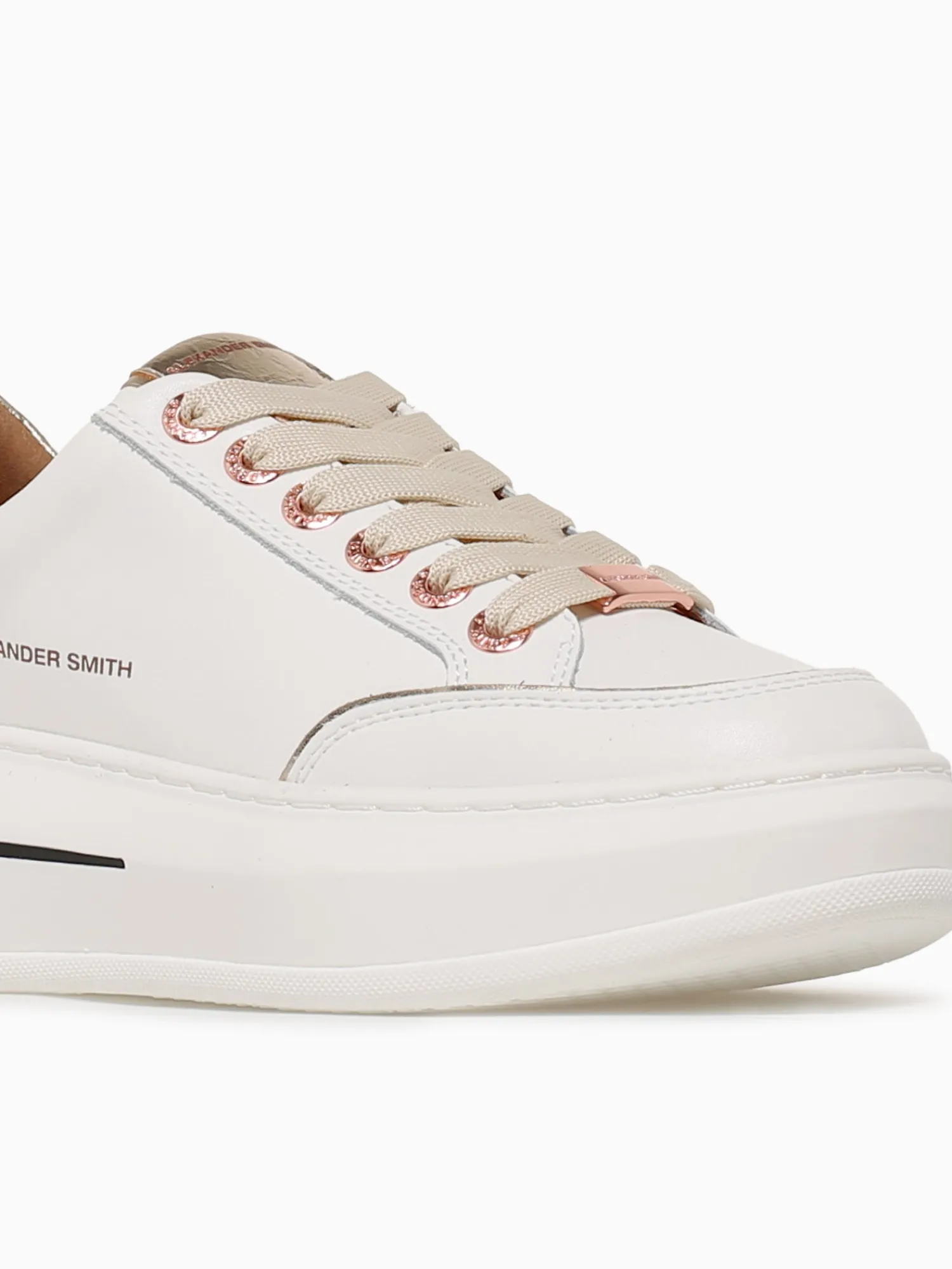 Clearance ALEXANDER SMITH lancaster woman gold leather White