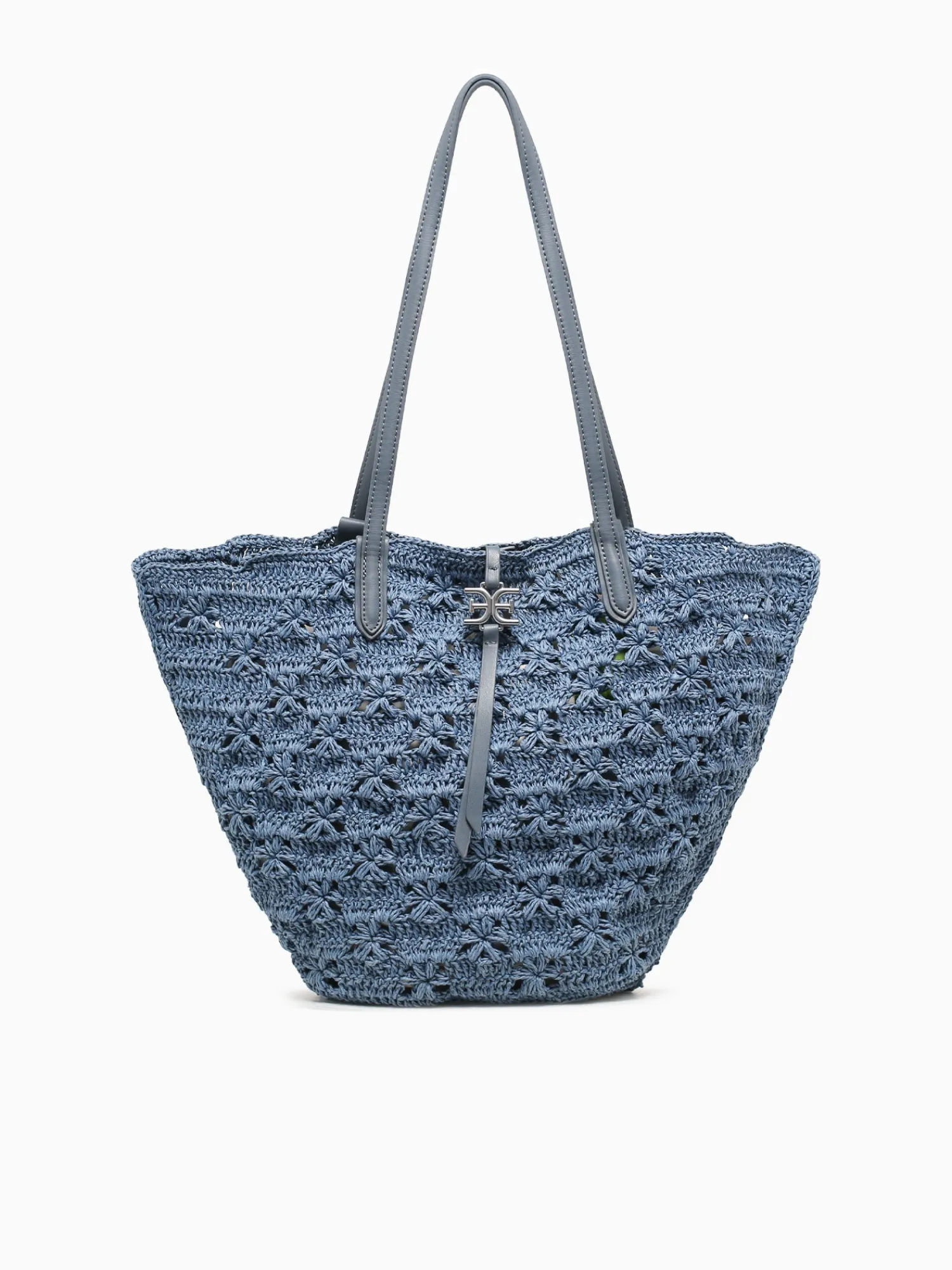 Sale Sam Edelman layla floral fan tote denim Blue