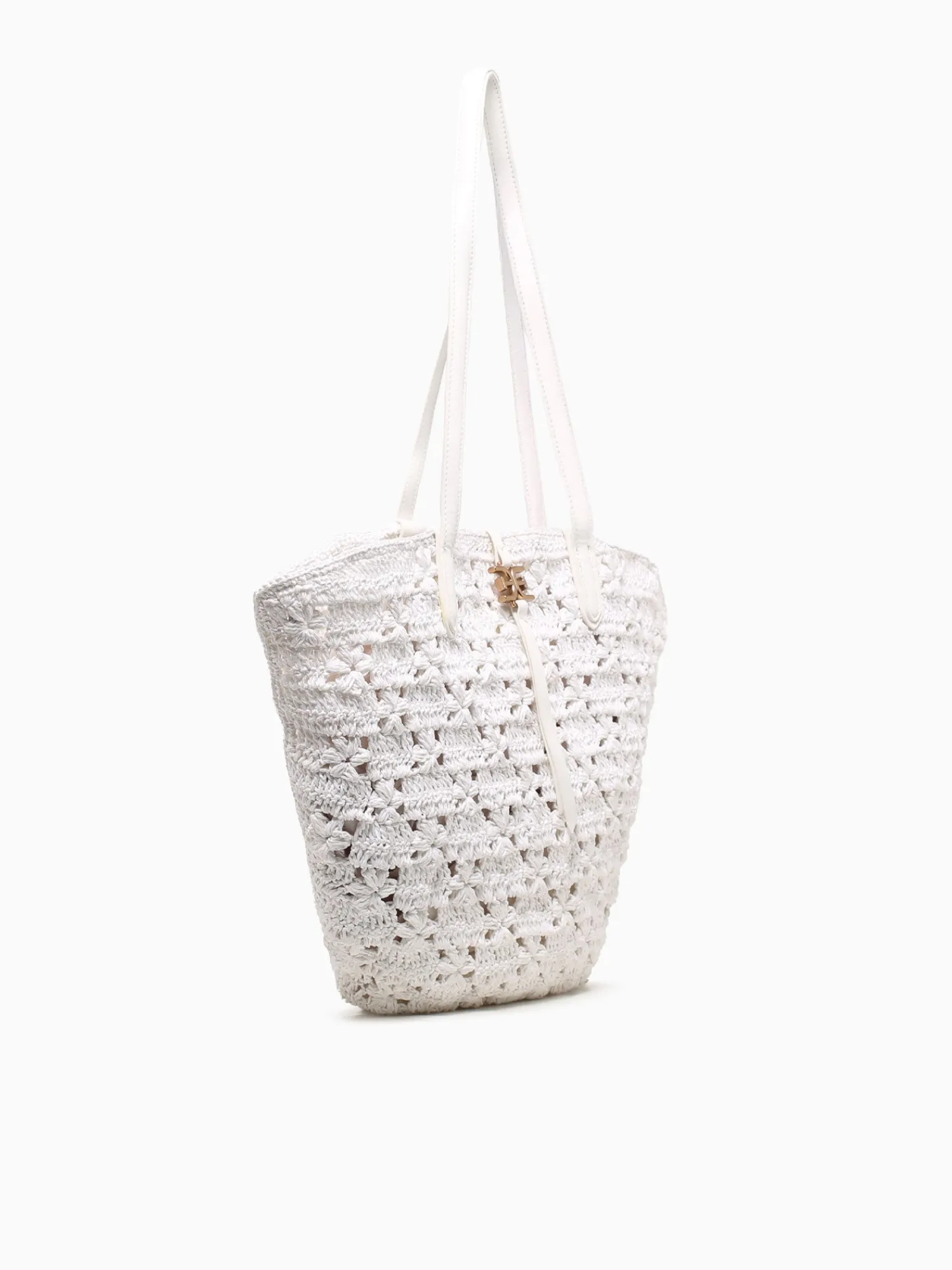 New Sam Edelman layla floral fan tote eggshell Off White