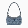Clearance Sam Edelman layla floral shoulder bag denim Blue