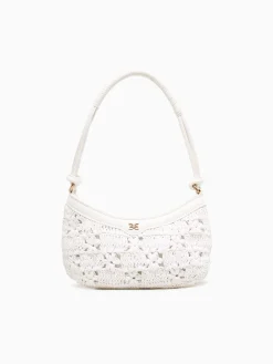 Fashion Sam Edelman layla floral shoulder bag eggshell Off White