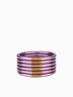 Sale BuDhaGirl lila all weather bangles (awb) - serenity prayer Purple