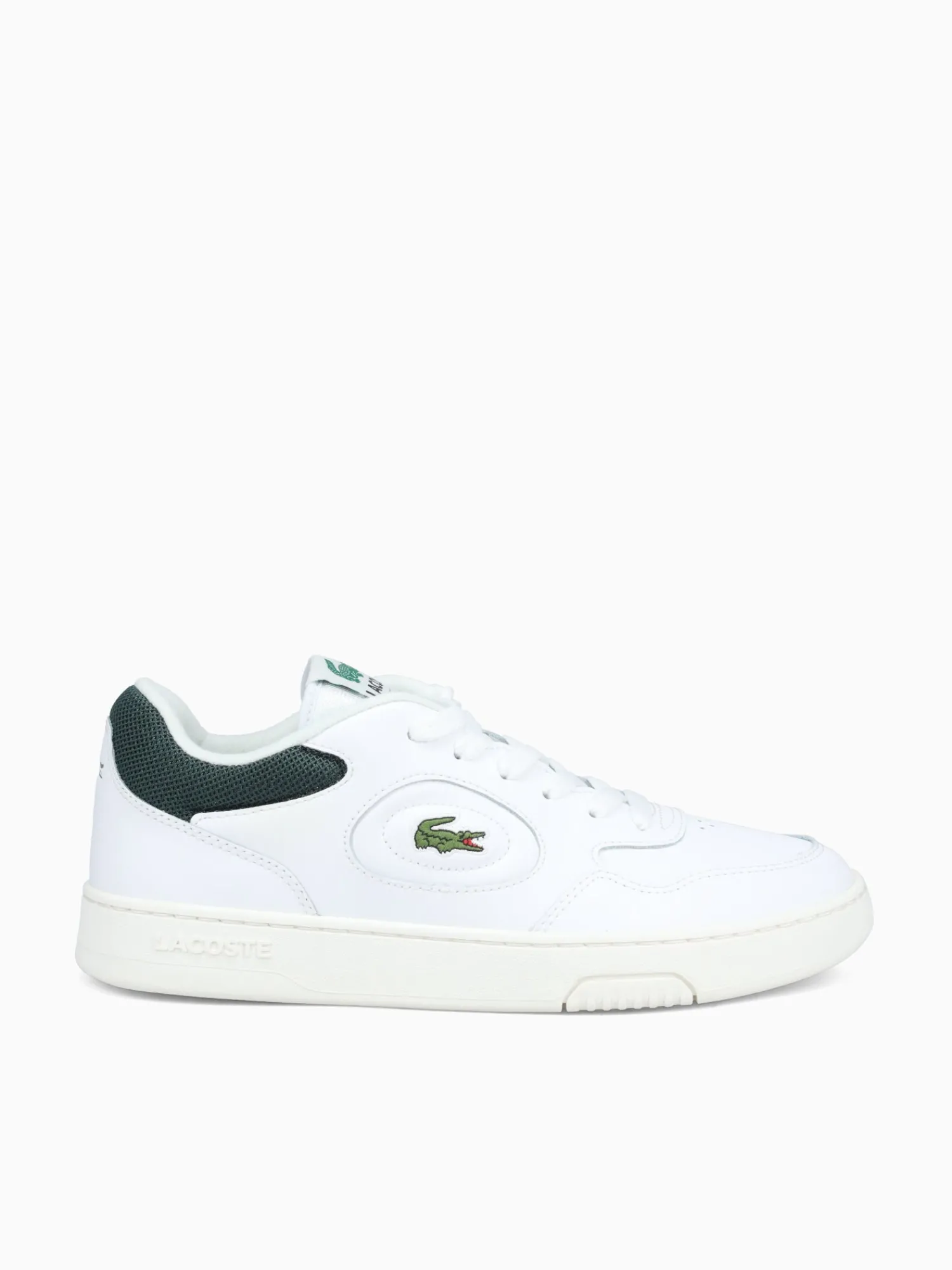 Best Lacoste lineset wht dk grn leather White Multi