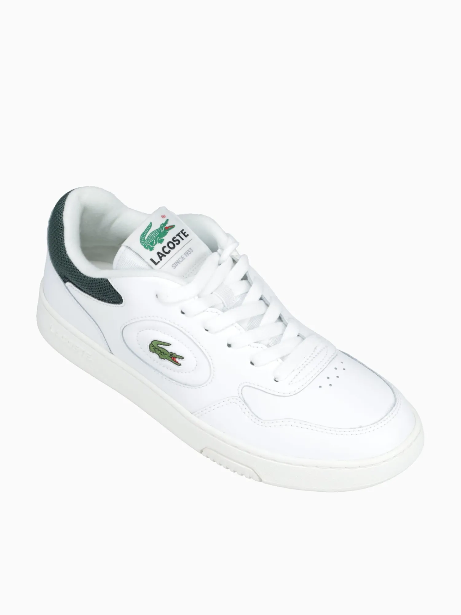 Best Lacoste lineset wht dk grn leather White Multi