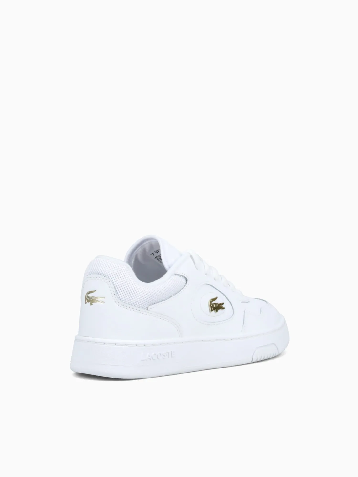 Hot Lacoste lineset wht gold leather White