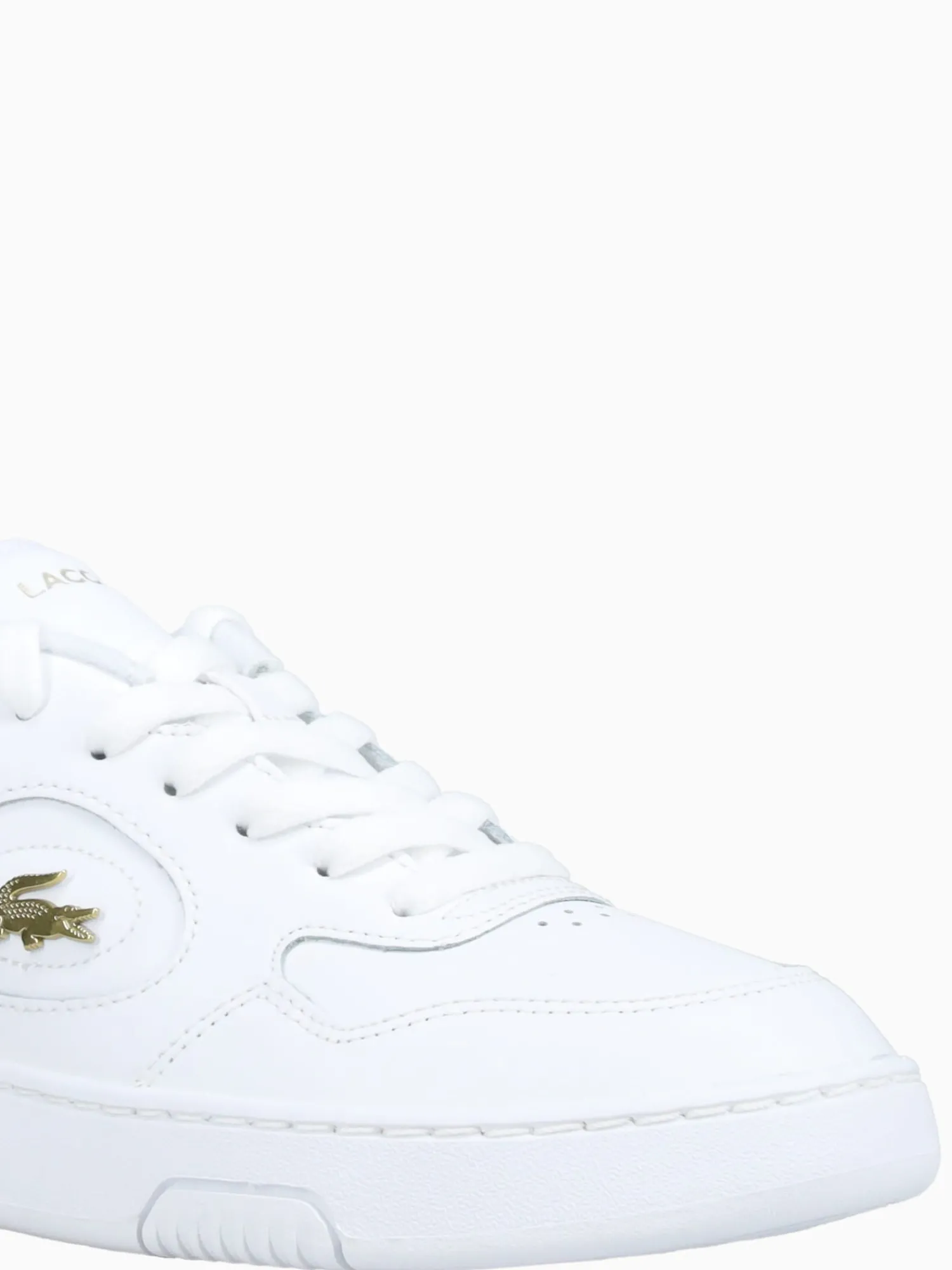 Hot Lacoste lineset wht gold leather White