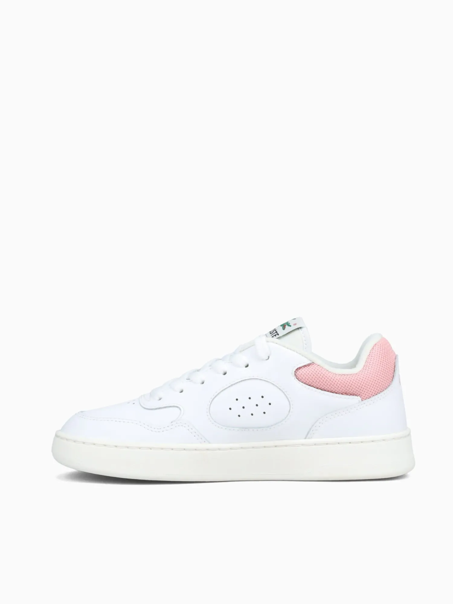 Hot Lacoste lineset wht pink leather White