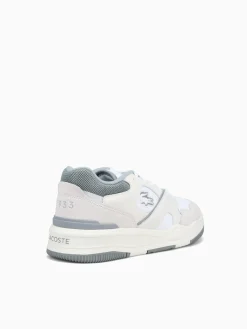 Best Lacoste lineshot 124 wht gry leather White