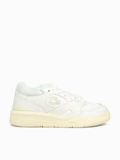 Clearance Lacoste lineshot offwht ltylw leather White