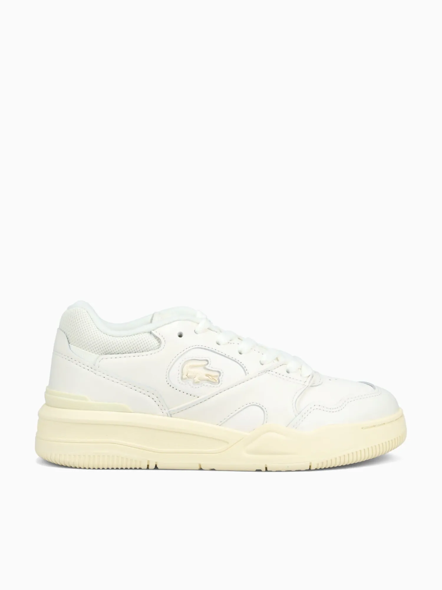 Clearance Lacoste lineshot offwht ltylw leather White