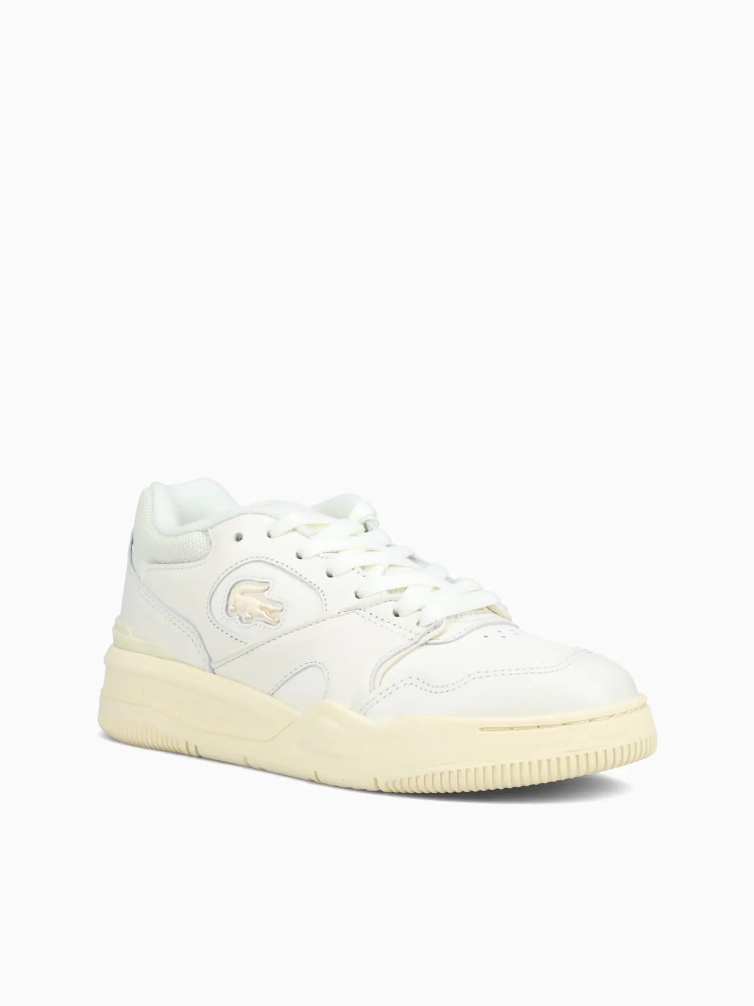 Clearance Lacoste lineshot offwht ltylw leather White
