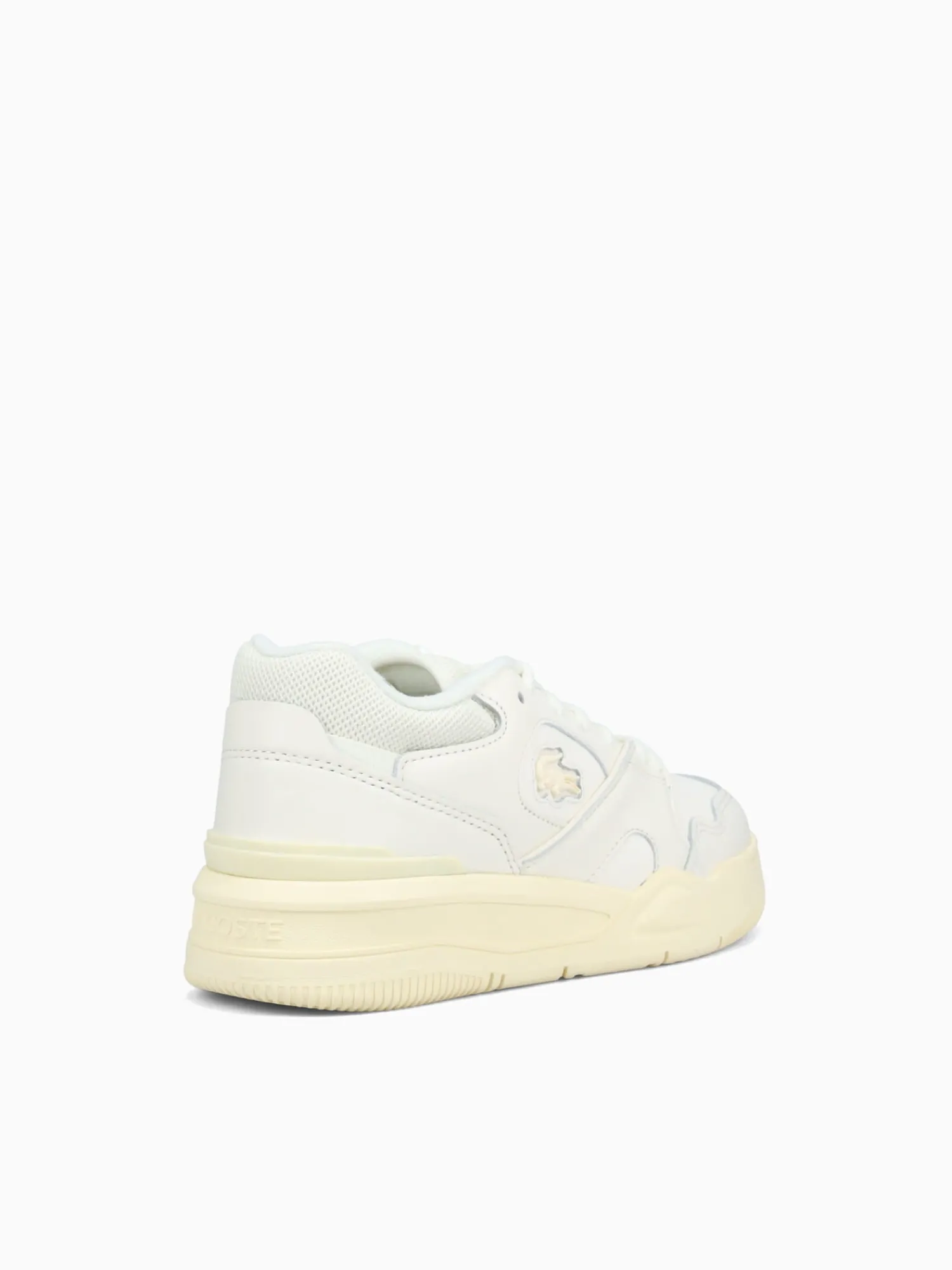 Clearance Lacoste lineshot offwht ltylw leather White
