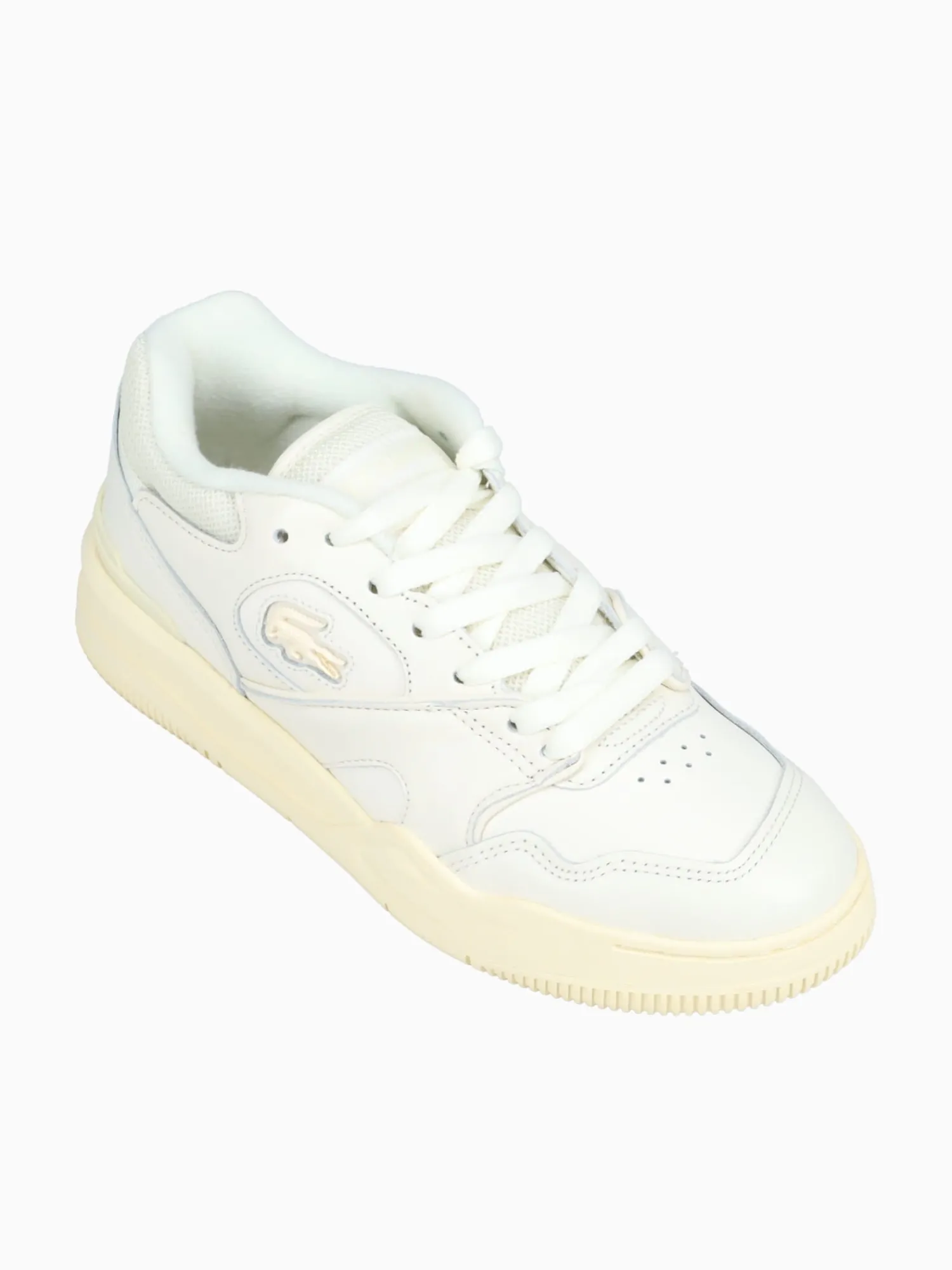 Clearance Lacoste lineshot offwht ltylw leather White