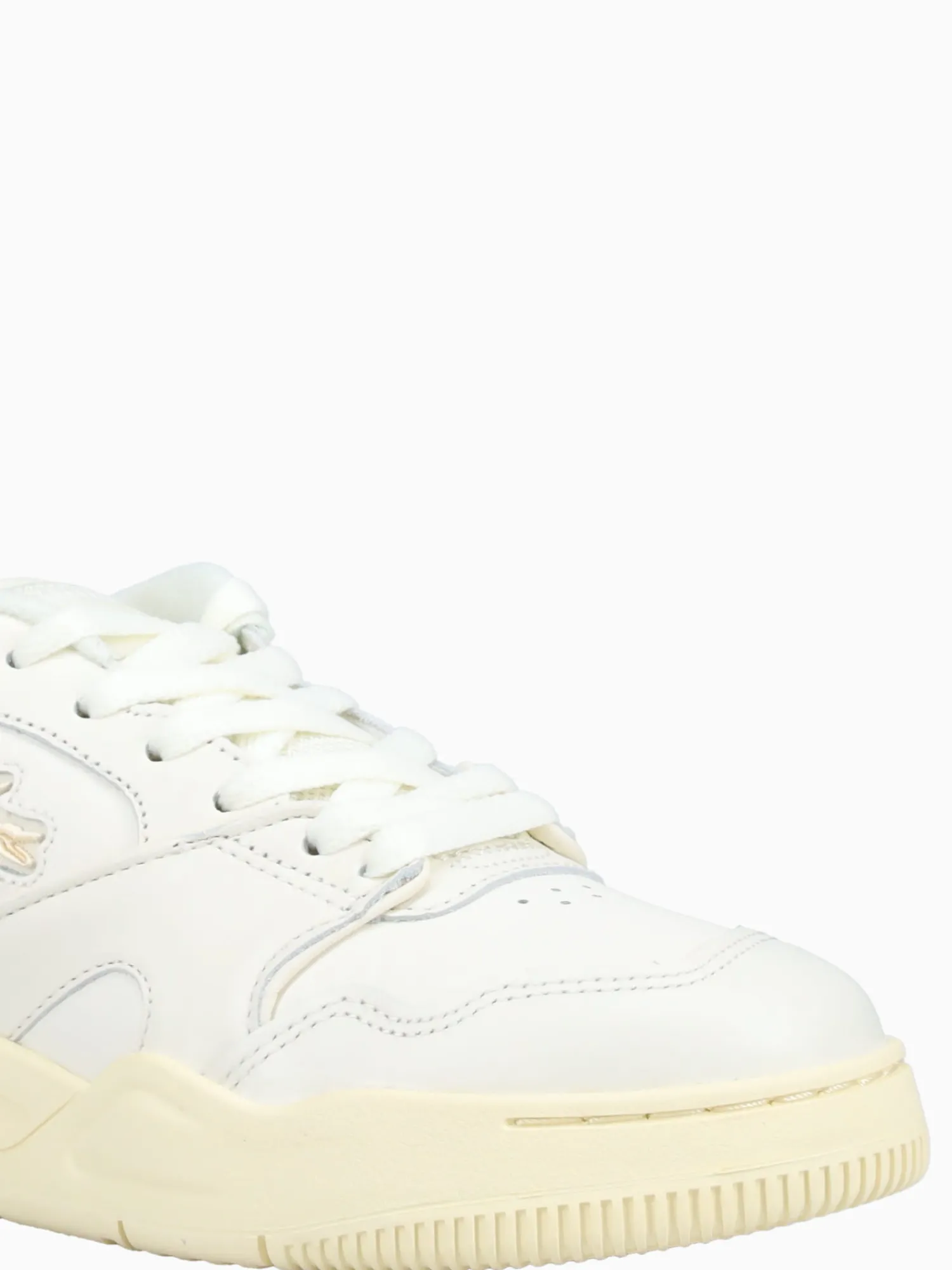 Clearance Lacoste lineshot offwht ltylw leather White