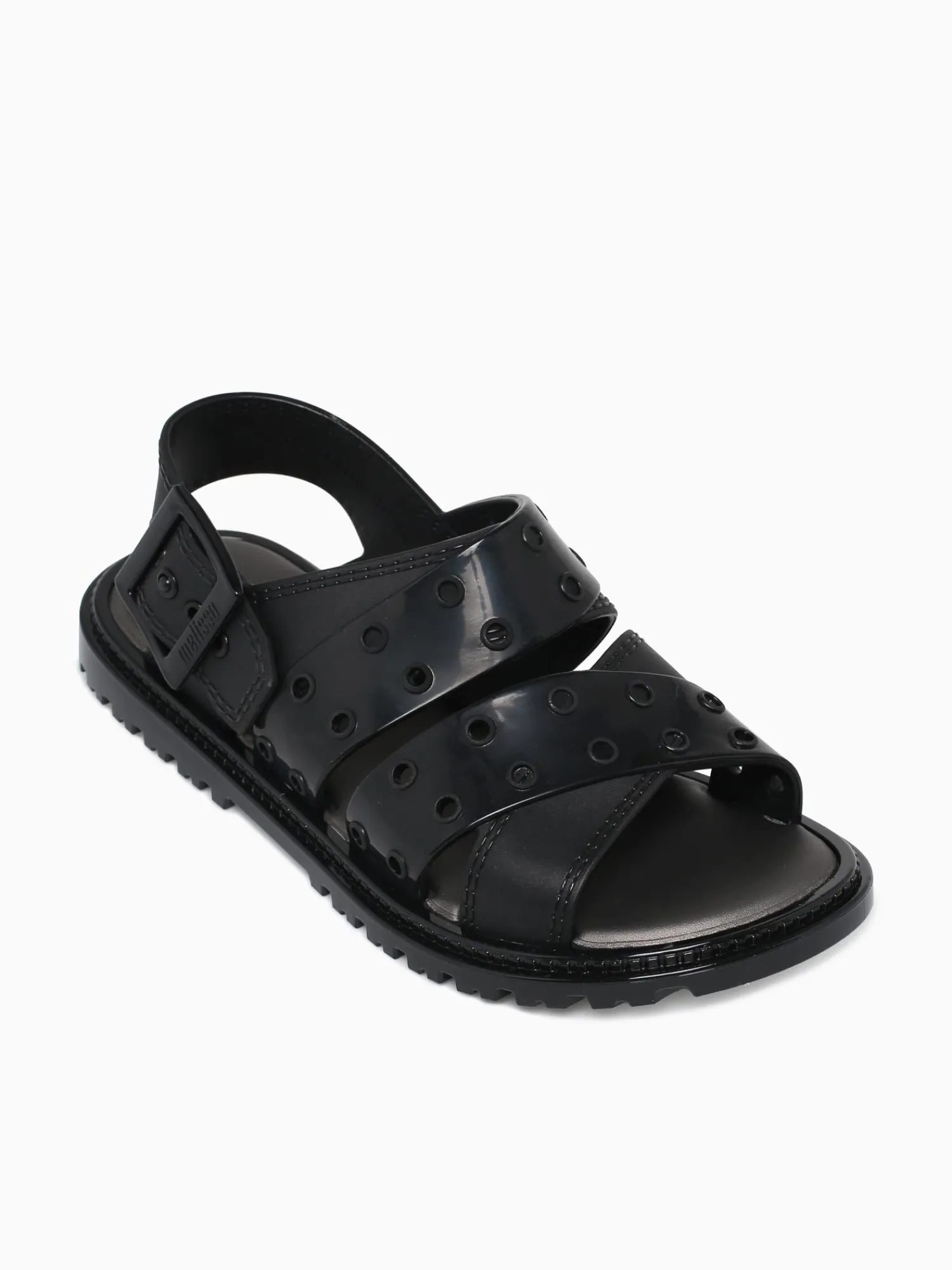 Sale Melissa lock sandal jelly Black