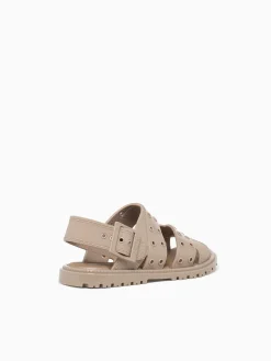 Hot Melissa lock sandal clear silver jelly Taupe