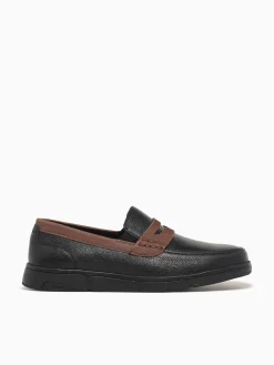 Discount Nunn Bush luca moc toe penny multi leather Black