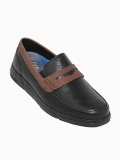 Discount Nunn Bush luca moc toe penny multi leather Black