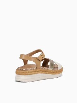 Fashion VIONIC mar camel gold leather Cognac