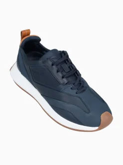 Outlet Wolf & Shepherd marathon trainer white leather Navy