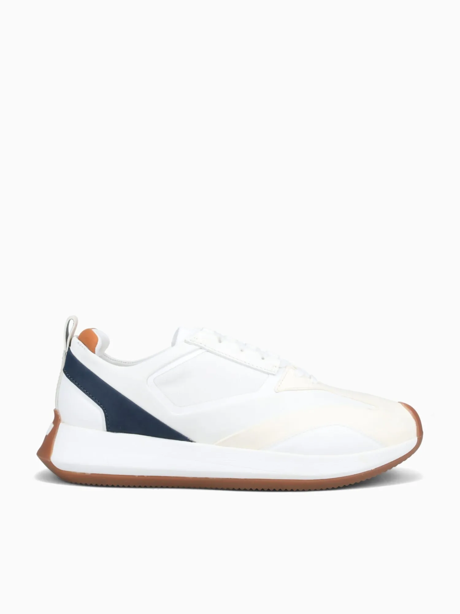 Clearance Wolf & Shepherd marathon trainer leather White