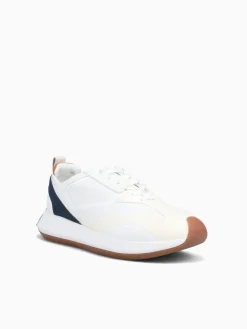 Clearance Wolf & Shepherd marathon trainer leather White
