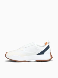 Clearance Wolf & Shepherd marathon trainer leather White