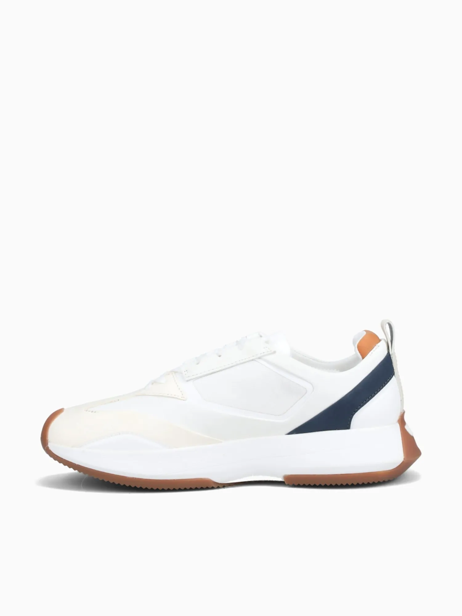 Clearance Wolf & Shepherd marathon trainer leather White