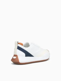 Clearance Wolf & Shepherd marathon trainer leather White