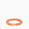 Sale BuDhaGirl marble beaded bracelet - peach Orange
