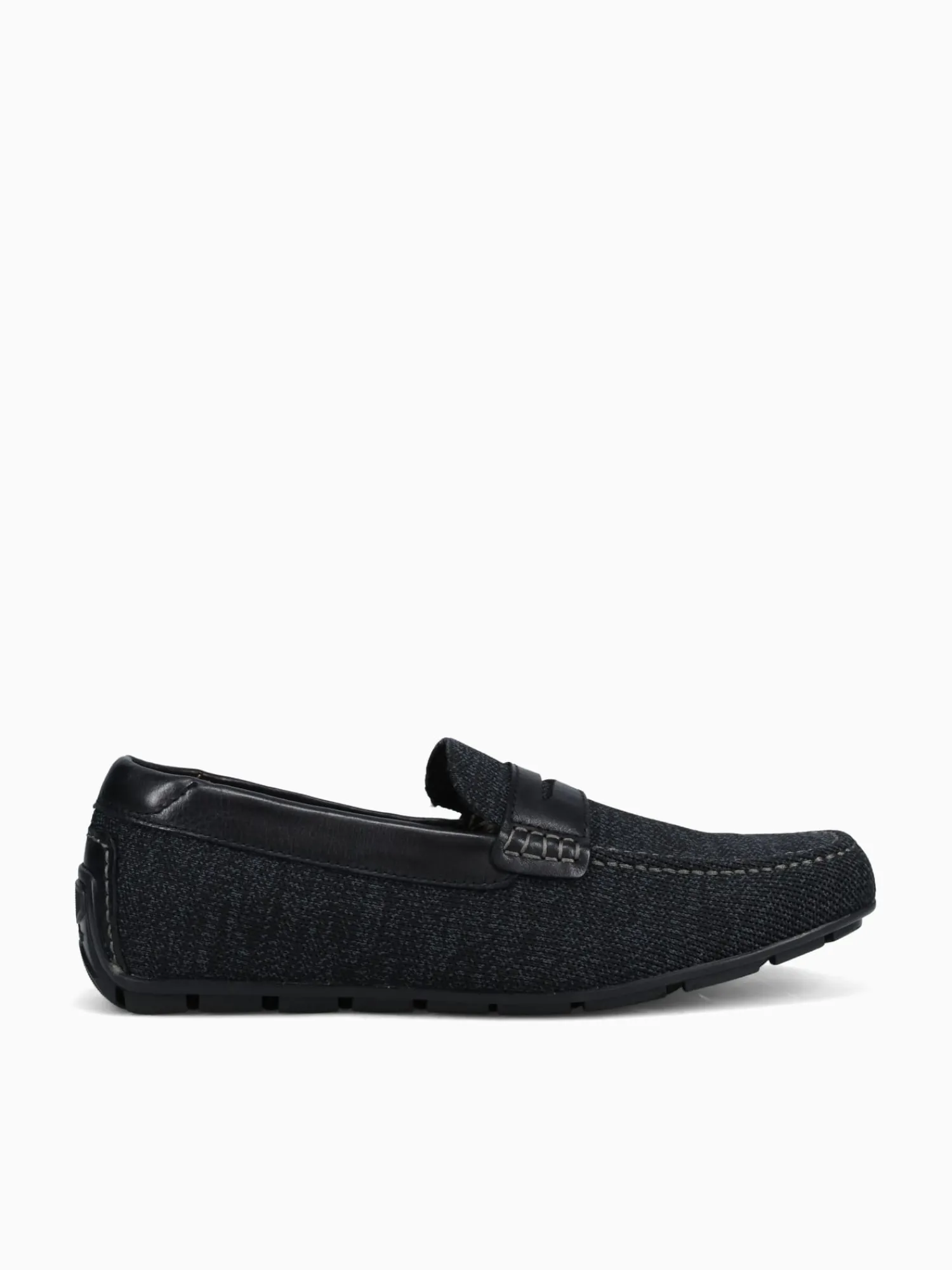 Fashion Florsheim motor knit moc toe peny blk blk knit smo Black