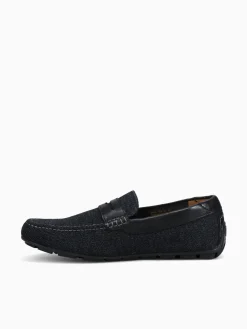 Fashion Florsheim motor knit moc toe peny blk blk knit smo Black