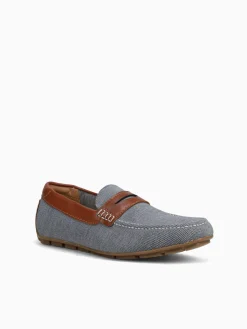 Hot Florsheim motor knit moc toe peny cognac knit Grey