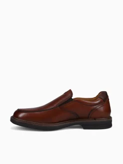 Best Florsheim norwalk moc toe slip on cognac brw lea Brown