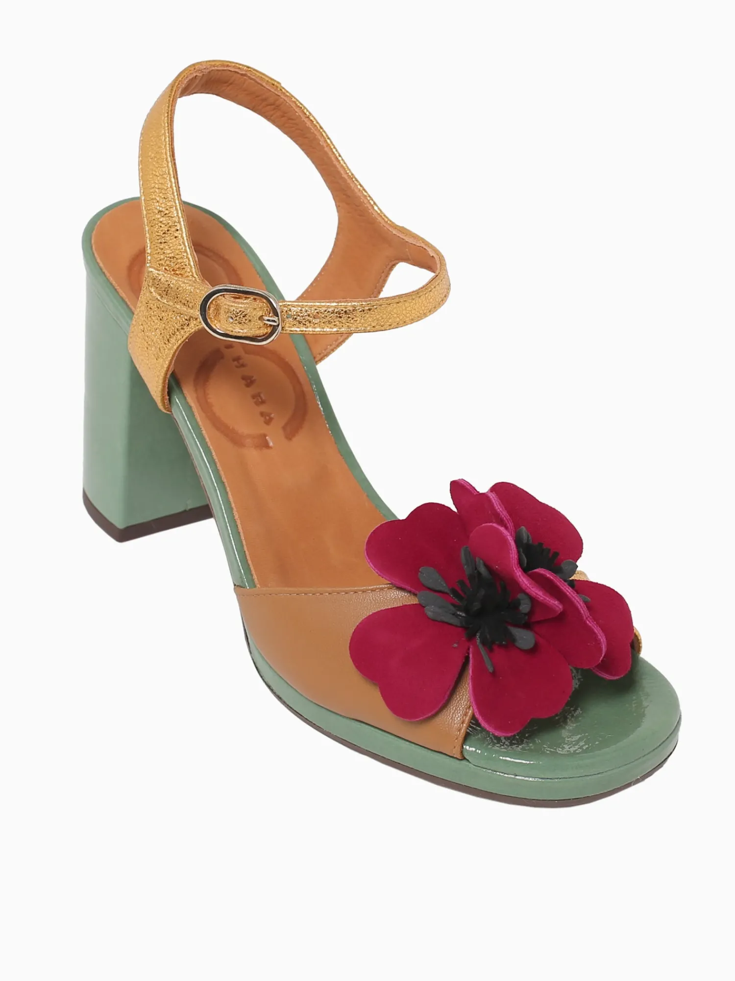 New Chie Mihara parlota gold camel cerise agnes linde an Multi