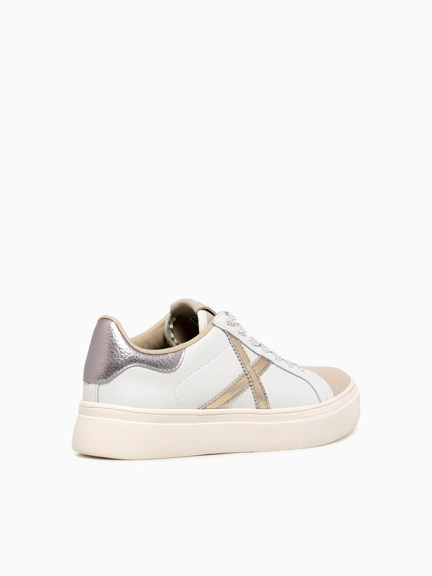 Outlet MUNICH rete sky blanco oro leather White