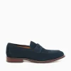 Discount Florsheim rucci moc toe penny suede Navy