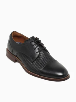 Online Florsheim rucci weave cap toe smooth weave Black