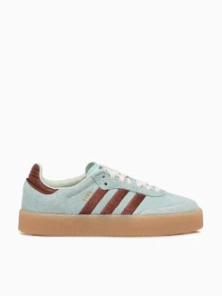 Best adidas sambae w turquoise brown suede Aqua