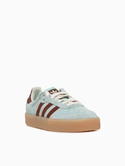 Best adidas sambae w turquoise brown suede Aqua