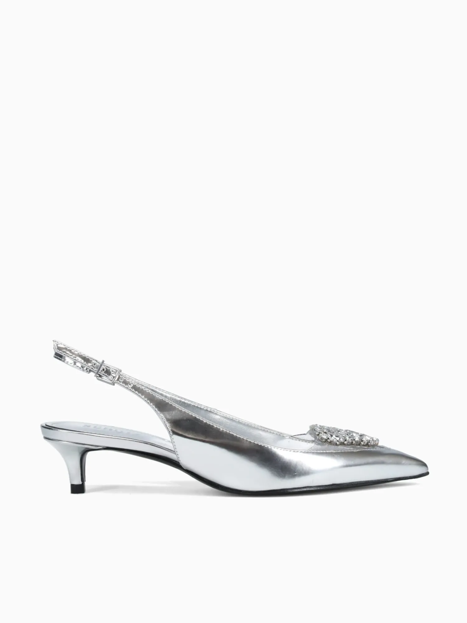 Clearance Schutz satchel prata trans spechio vinil Silver
