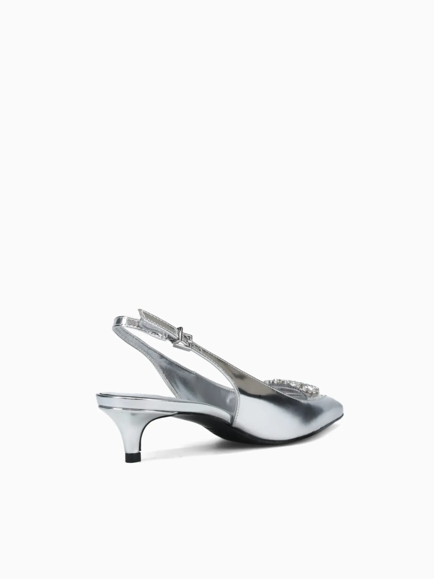 Clearance Schutz satchel prata trans spechio vinil Silver